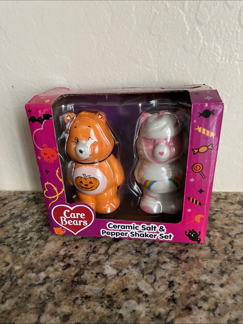 Care Bears Purple Halloween Ceramic Salt & Pepper Shaker Box
